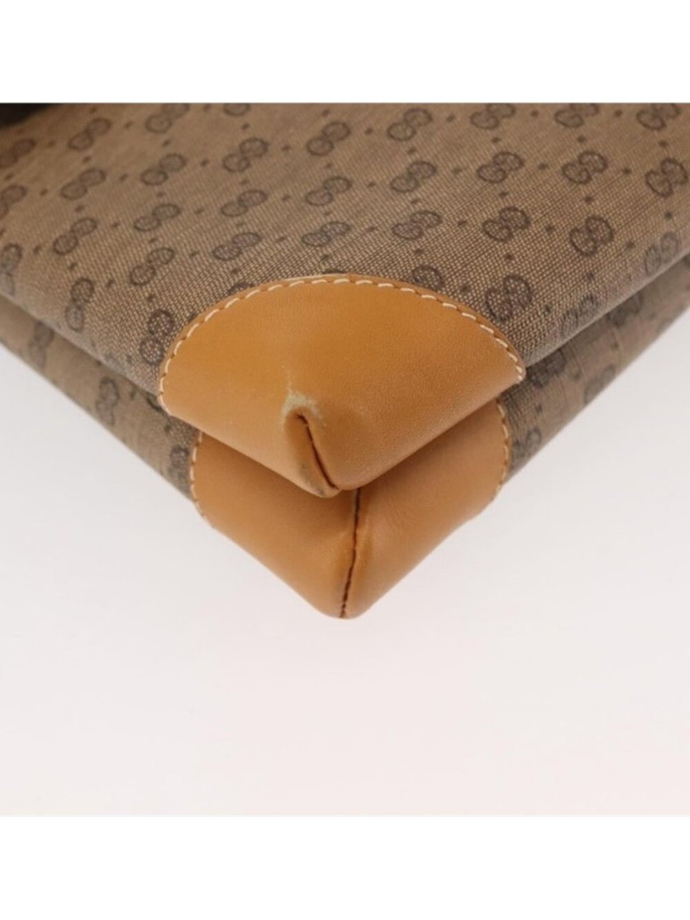 Authentic GUCCI Micro GG Supreme Shoulder Bag PVC Beige Gold 007 92 5548 - Picture 10 of 16